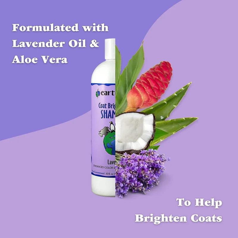 EarthBath Lavender Coat Brightening Shampoo for Dogs and Cats — back view