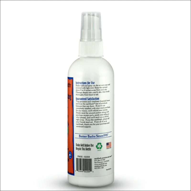 Earthbath Mango Tango Spritz for Dogs and Cats — back view