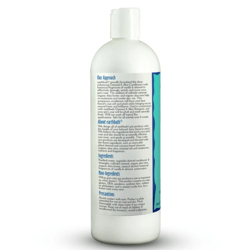 EarthBath Oatmeal & Aloe Conditioner Vanilla & Almond for Dogs and Cats — detail shot