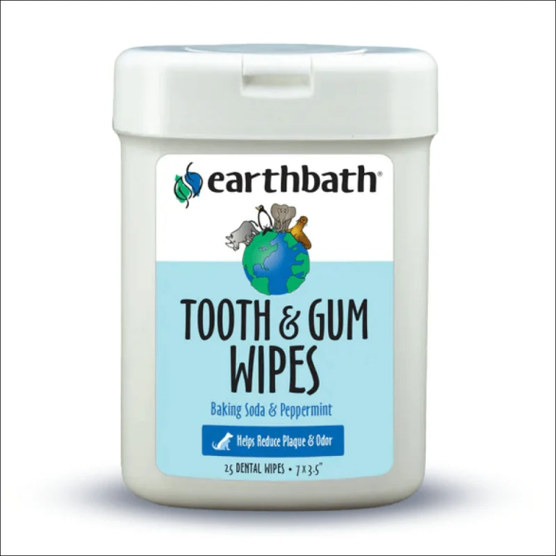 Earthbath Peppermint Flavor Tooth Gum Wipes For Pets