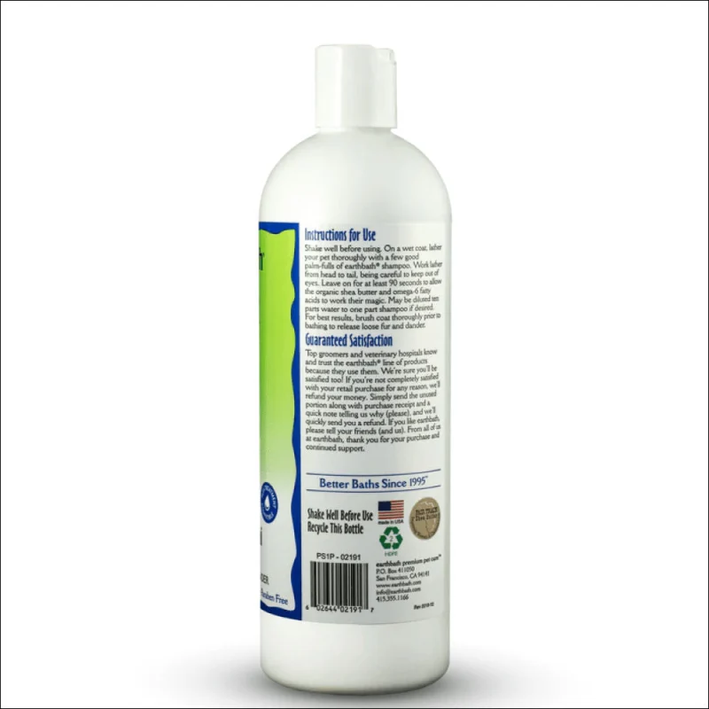 EarthBath Shed Control Green Tea & Awapuhi Shampoo for Dogs and Cats — detail shot