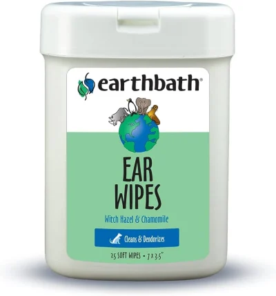 Earthbath Witch Hazel Fragrance Free Ear Wipes For Pets