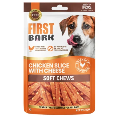 First Bark Chicken Slice with Cheese Jerky Dog Treat