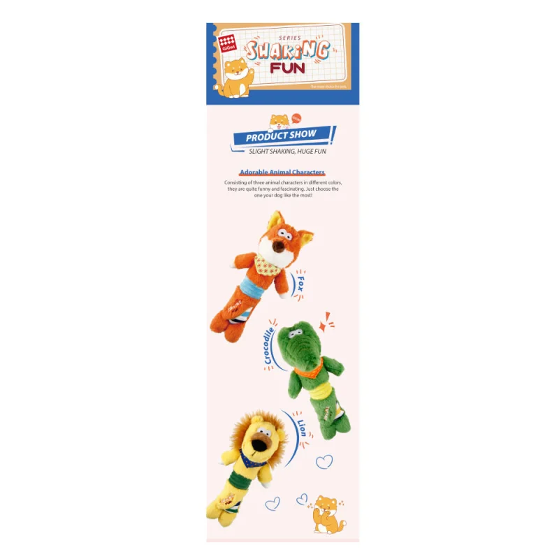 GiGwi Shaking Fun Fox Toy for Dogs — detail shot
