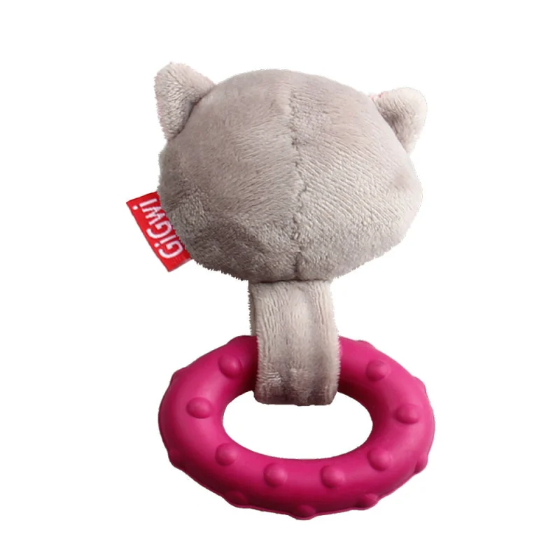 GiGwi Suppa Puppa Ring Raccoon Toy for Dogs — detail shot