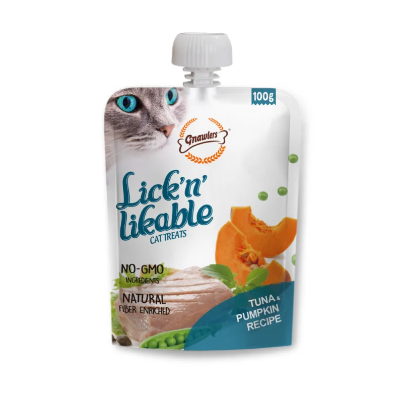 Gnawlers Tuna & Pumpkin Lick n Likable Cat Treats