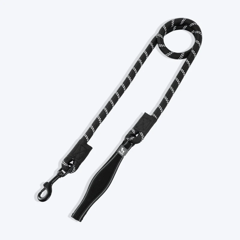 Huft Classic Rope Leash For Dogs Black