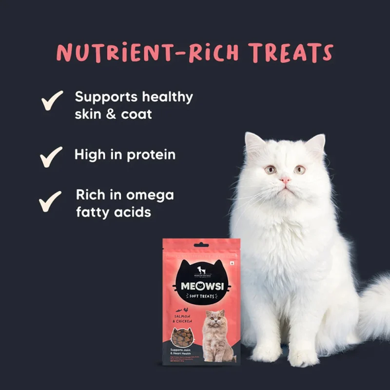 HUFT Meowsi Salmon & Chicken Soft Cat Treats — detail shot