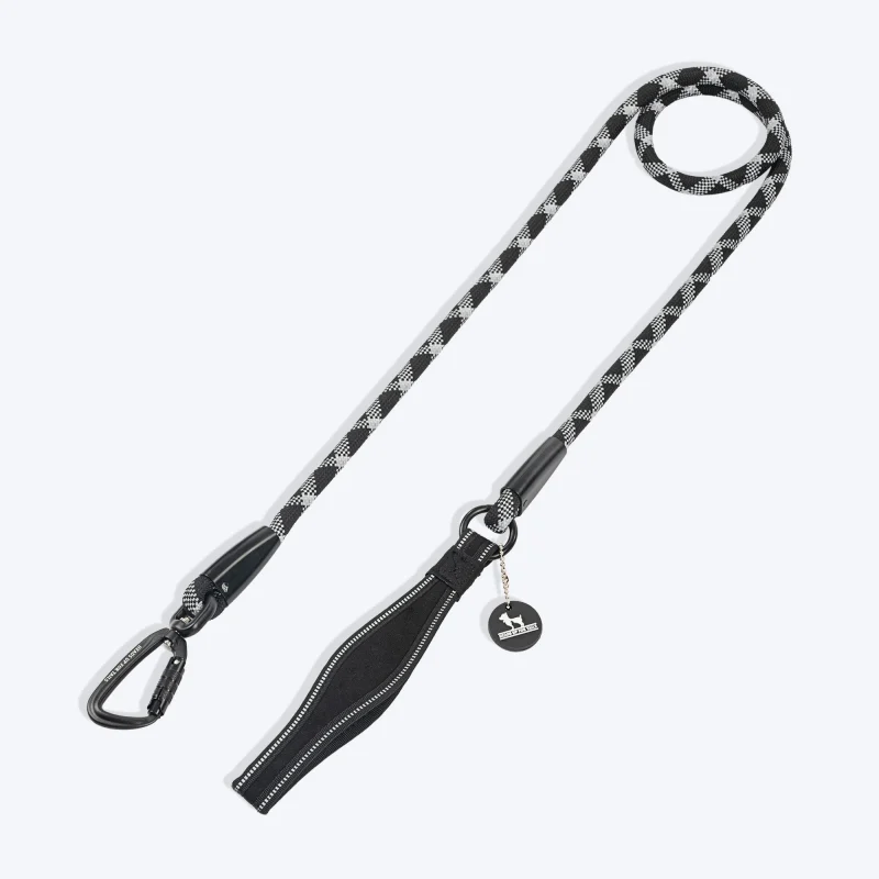 Huft Xplorers Rope Leash For Dogs Black