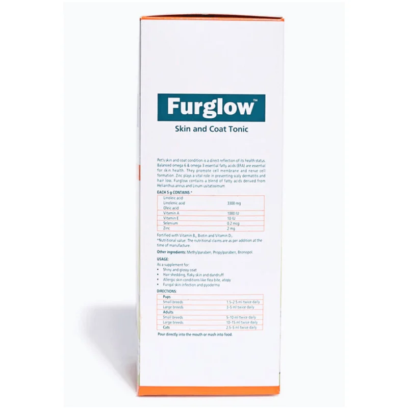 Himalaya Furglow Skin and Coat Tonic for Dogs and Cats — back view