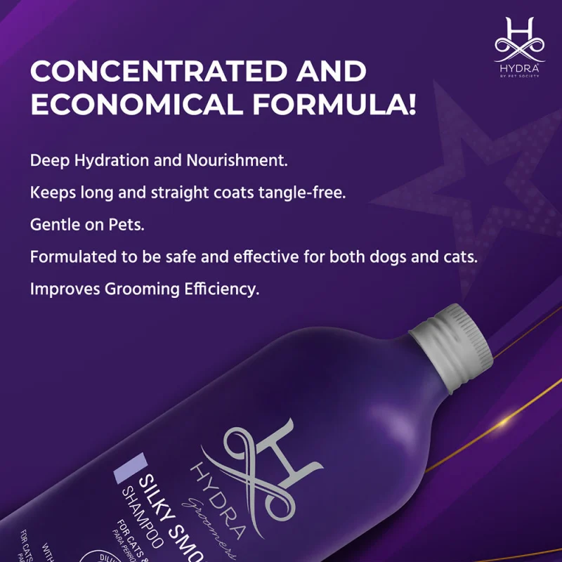 Hydra Groomers Silky Smooth Shampoo for Cats & Dogs — back view