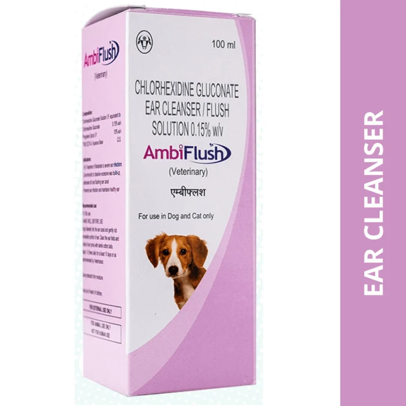 Intas Ambiflush Ear Cleanser for Dogs and Cats (100ml)