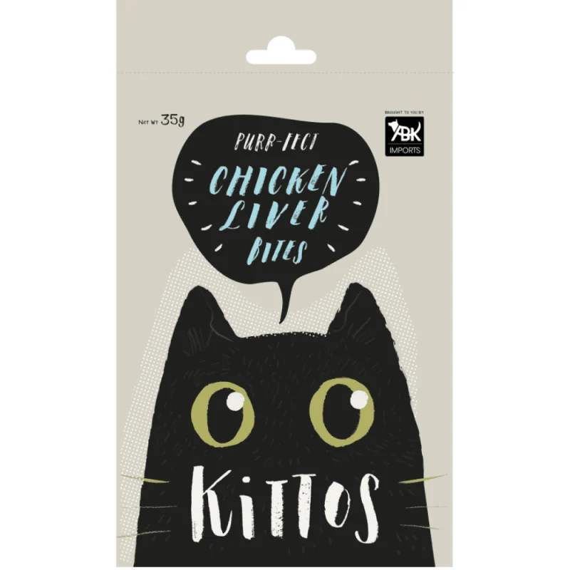 Kittos Purr Fect Chicken Liver Bites Cat Treat - 35g