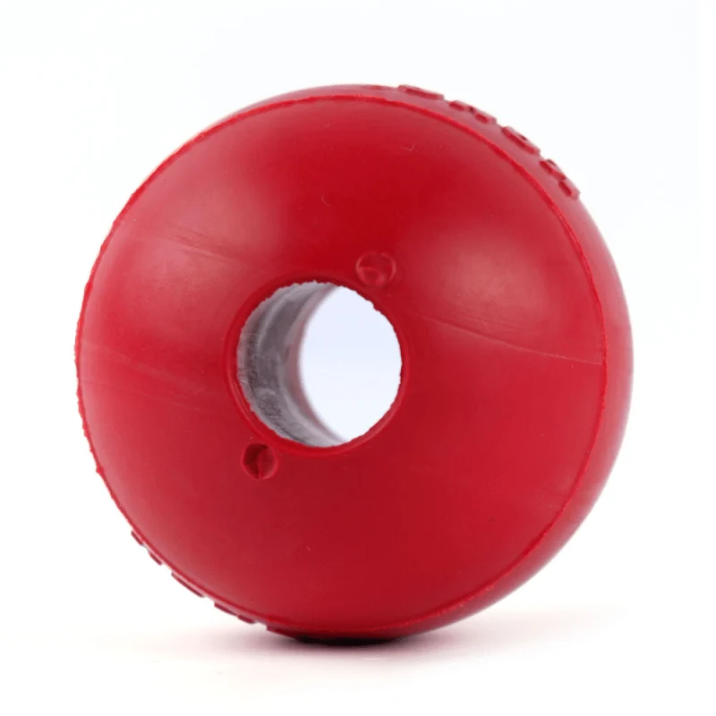 Kong Ball with Hole Toy for Dogs (Red) | For Aggressive Chewers — side view