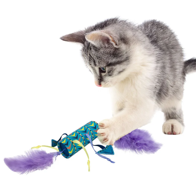Kong Bat A Bout Vibez Roller Toy for Cats — back view