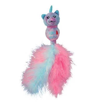 Kong Cat Wubba Caticorn Toy For Cats Blue Pink