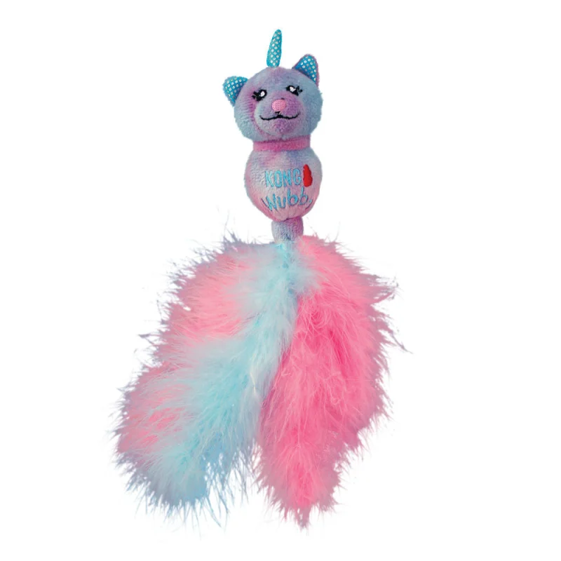 Kong Cat Wubba Caticorn Toy For Cats Blue Pink