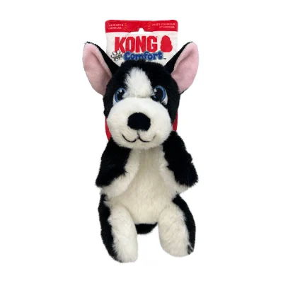Kong Comfort Pups Boss Toy For Dogs Black White