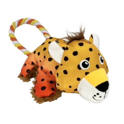 Kong Cozie Tuggz Cheetah Toy For Dogs Yellow