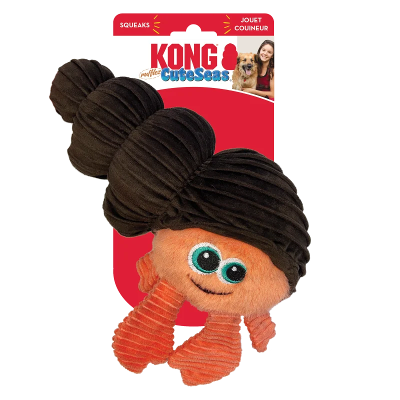 Kong Cuteseas Rufflez Hermit Crab Toy for Dogs — back view