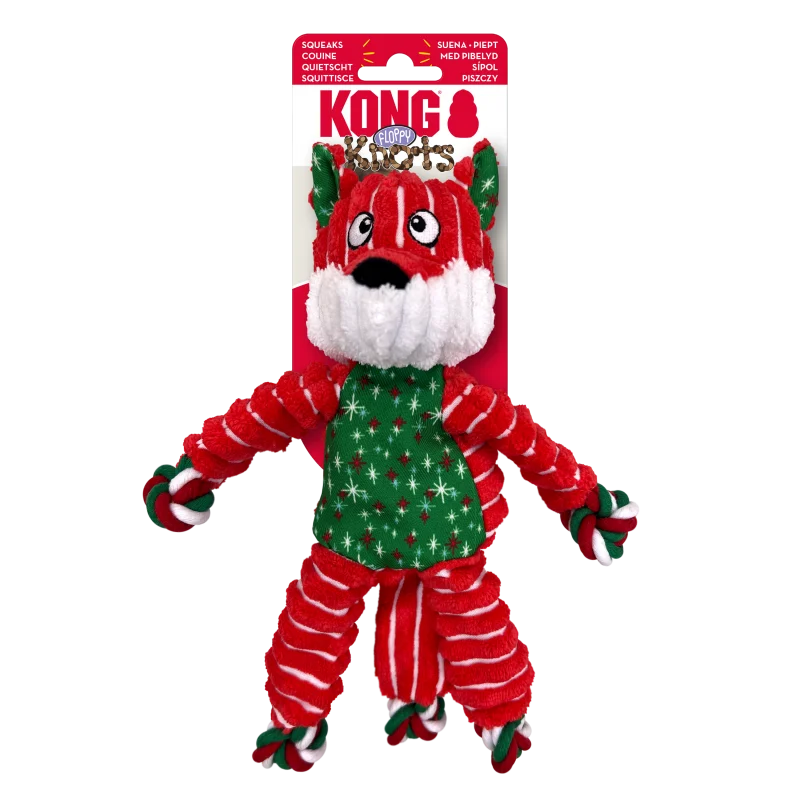 Kong Floppy Knots Fox Toy for Dogs — side view
