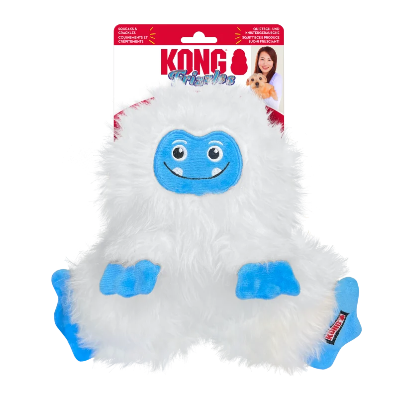 Kong Frizzles Yeti Toy for Dogs — side view