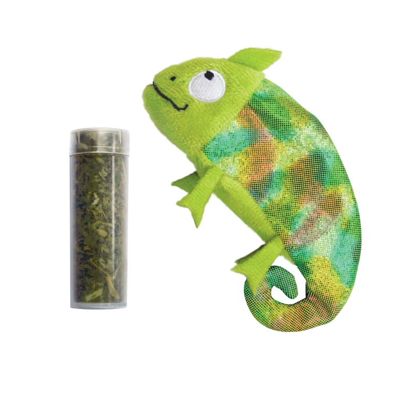 Kong Refillables Chameleon Toy For Cats Green