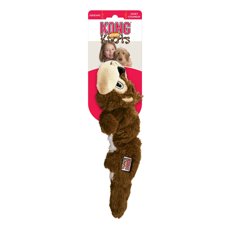 Kong Scrunch Knots Squirrel Toy for Dogs — back view