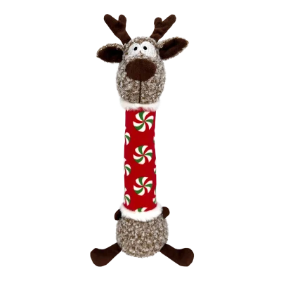 Kong Shakers Luvs Reindeer Toy For Dogs Red Green