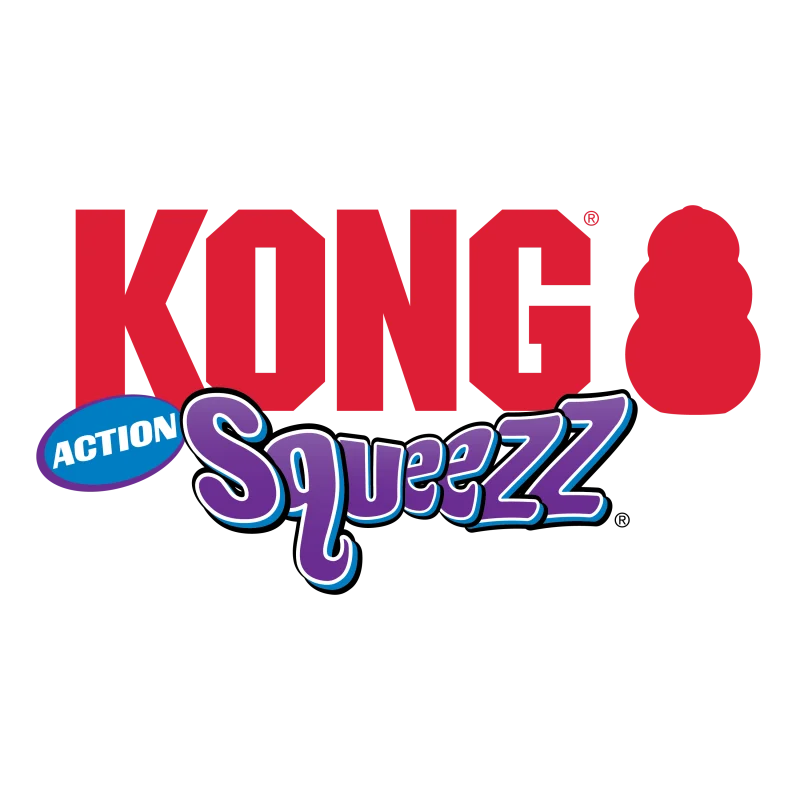 Kong Squeezz Action Ball 3pk Toy for Dogs — back view