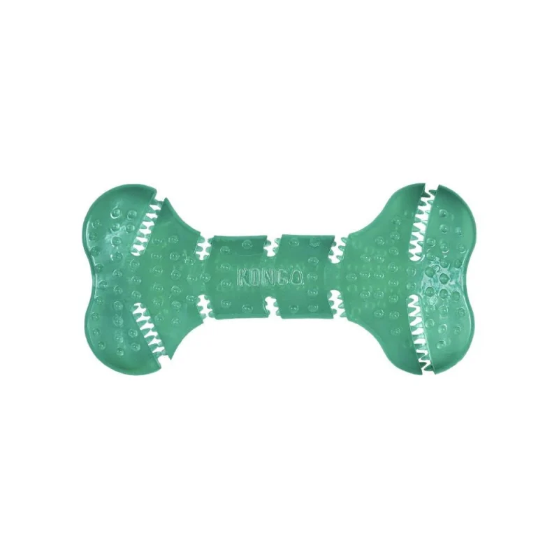 Kong Squeezz Dental Bone Toy For Dogs Green