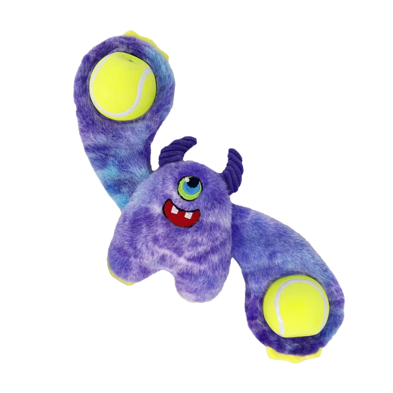 Kong Woozles Monster Plush Toy For Dogs Purple