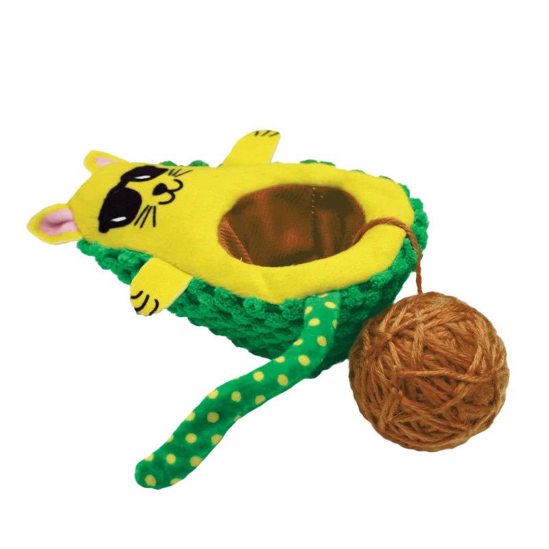 Kong Wrangler Avocato Toy For Cats Green