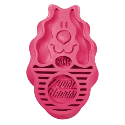 Kong Zoom Groom Raspberry Brush For Dogs