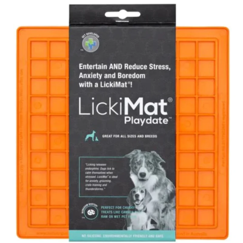 LickiMat Classic Playdate Slow Feeder for Cats and Dogs — side view