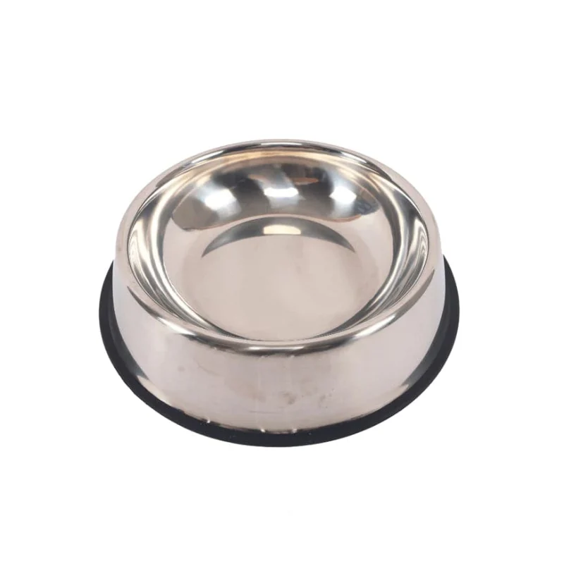 M Pets Crock Stainless Steel Bowl for Dogs and Cats - M