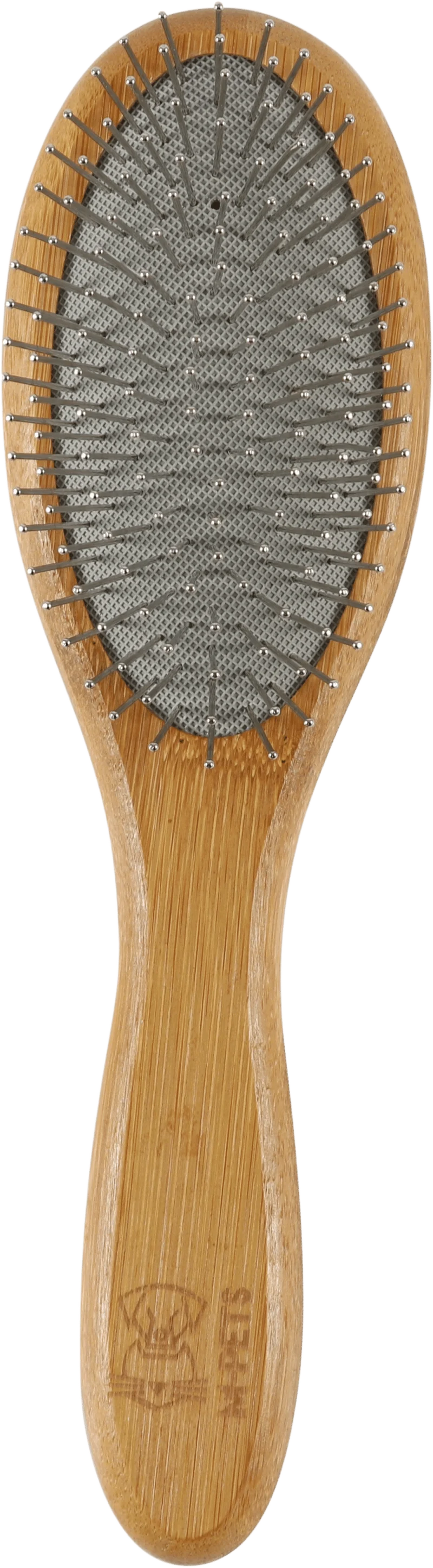 M PETS Bamboo Ball Pin Grooming Brush for Dogs and Cats — back view