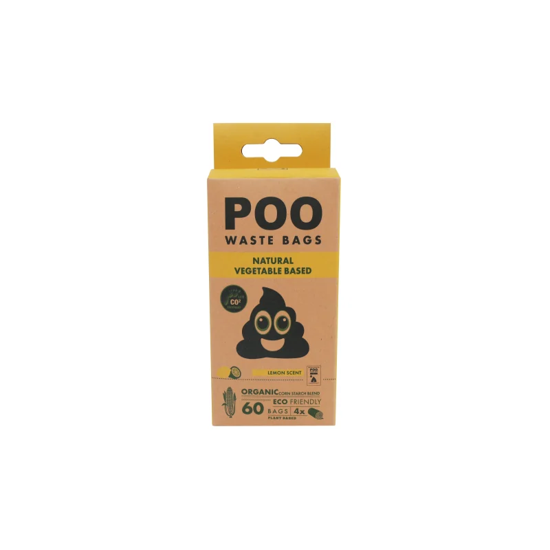 M Pets Poo Lemon Scent Natural Vegetable Waste Bags for Dogs — detail shot