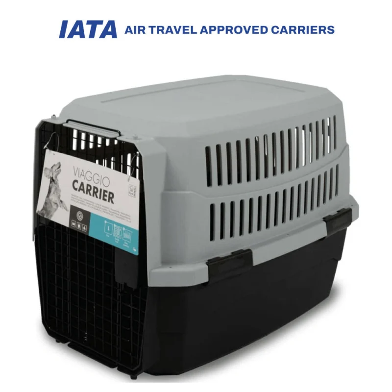 M Pets Viaggio Travel Iata Approved Carrier For Pets Grey Black