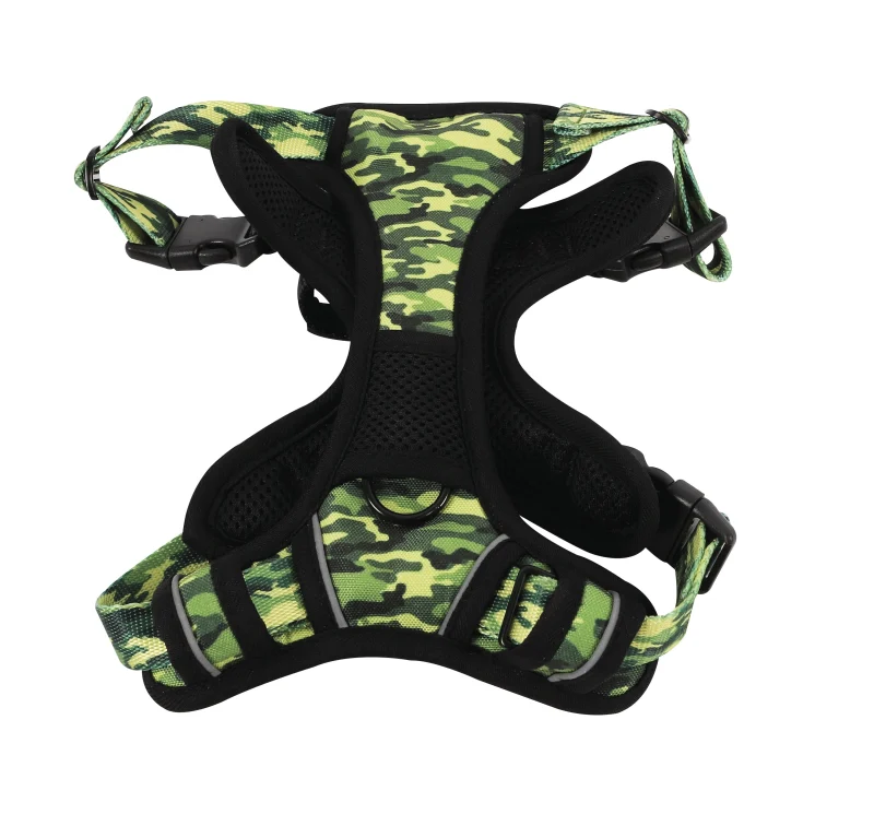 M Pets Water Resistant 3buckle Hiking Harness for Dogs — side view