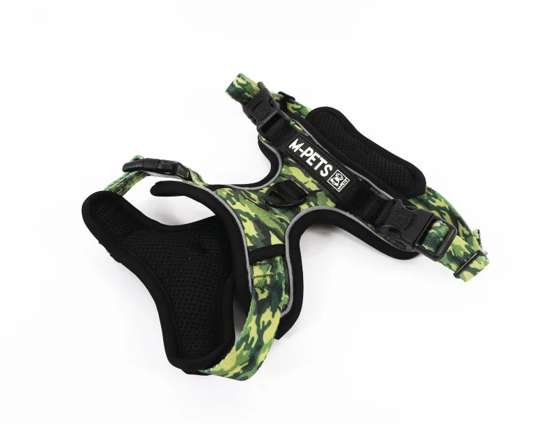 M Pets Water Resistant 3buckle Hiking Harness for Dogs — detail shot