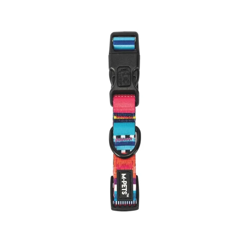 M Pets Urban Style Jazz Stripes Collar for Dogs — in use