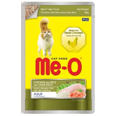 Me O Chicken with Rice & Crab Stick Adult Cat Wet Food