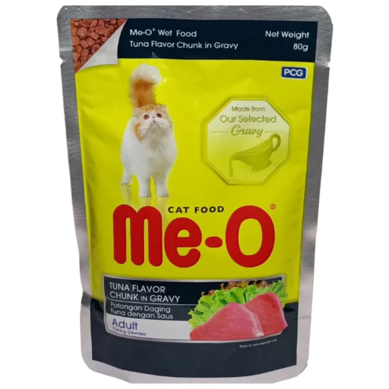 Me O Tuna Flavour Chunk in Gravy Adult Cat Wet Food