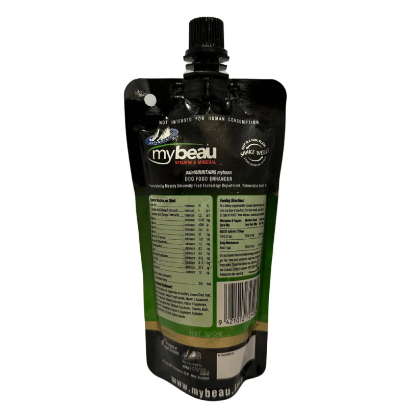 My Beau Vitamin & Mineral Food Supplement with Meat & Garlic for Dogs — in use