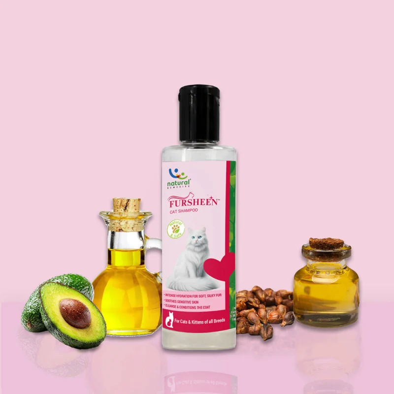 Natural Remedies Avocado & Grape Seed Oil Fursheen Shampoo for Cats