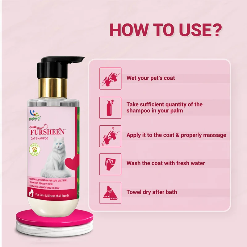Natural Remedies Avocado & Grape Seed Oil Fursheen Shampoo for Cats — back view