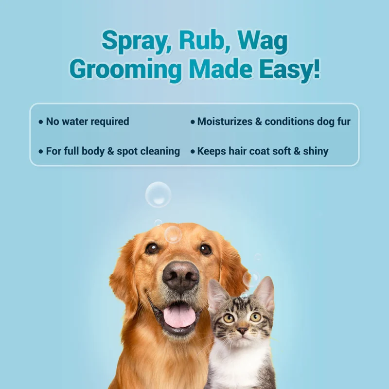 Natural Remedies Fresh Me Up Bloom Dry Shampoo for Dogs and Cats — in use