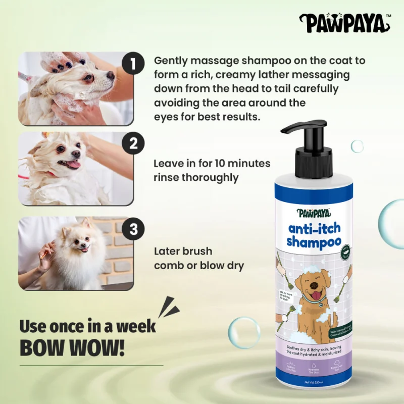 Pawpaya Anti Itch Shampoo for Dogs — side view