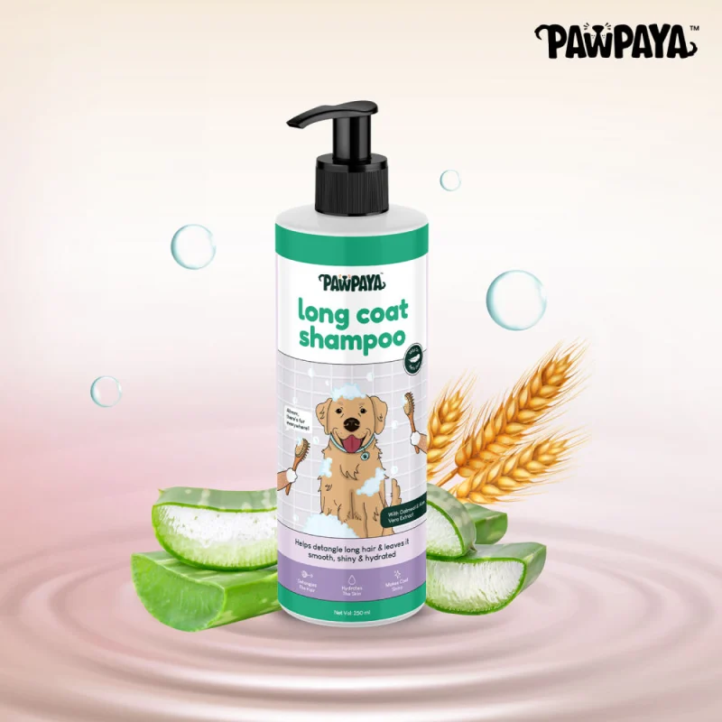 Pawpaya Long Coat Shampoo for Dogs — side view